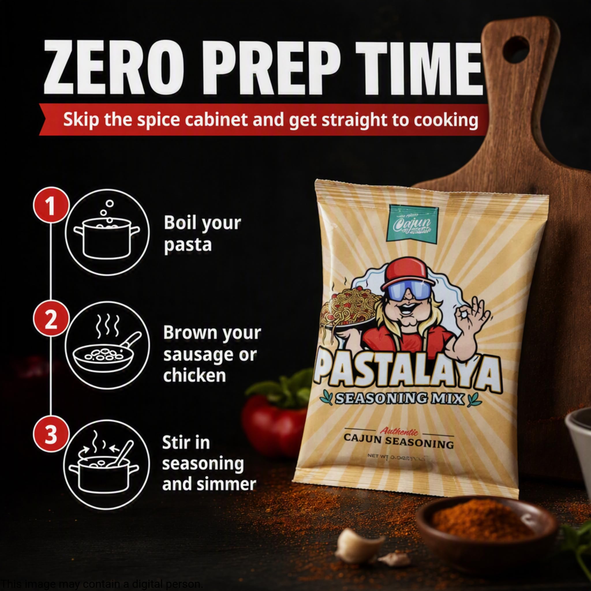 Cajun Two Step Pastalaya Seasoning Mix, 3.2 oz thumbnail 4