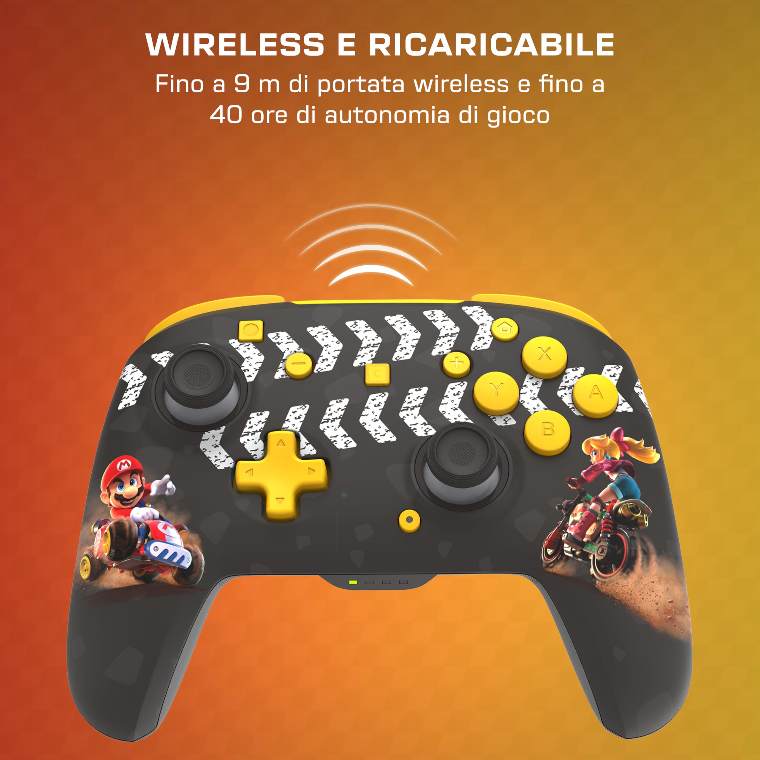 Turtle Beach Rematch Mario Kart World Controller da gaming wireless per Nintendo Switch. Funziona anche con Nintendo Switch 2