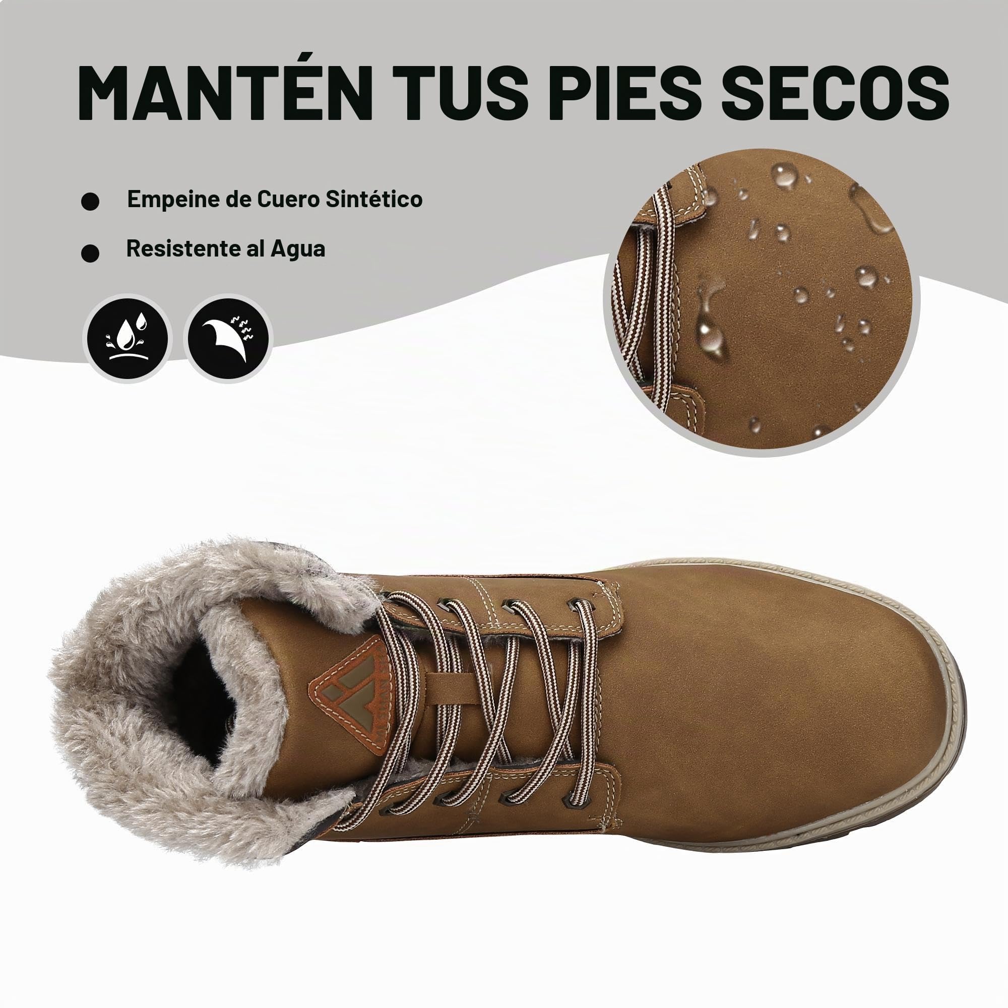 Mishansha Botas de Nieve Hombre Mujer Invierno Amarillo Gr.44