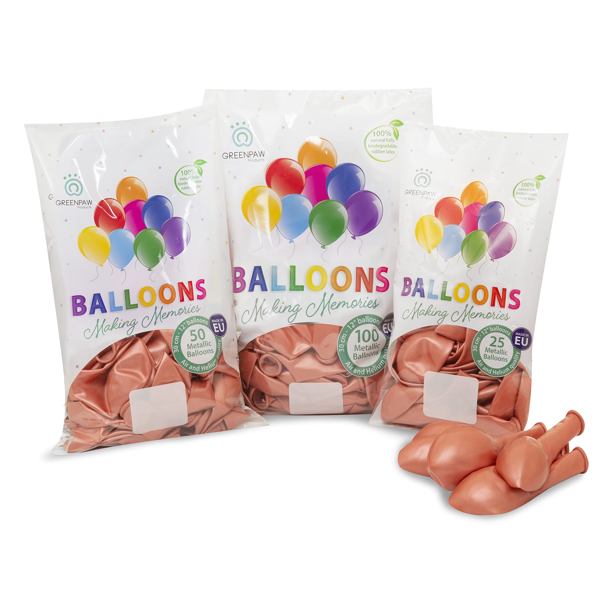 Rosegold luftballons - 100% Reiner NATURLATEX - Premium Qualität - Latex Party Ballons - Metallic Ballon - Geburtstag Dekoration - Bunte Luftballons 100