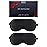 BeeVines Sleep Mask, 2 Pack 100% Real Natural Silk Eye Masks with Adjustable Strap for Sleeping, Mulberry Silk Eye Sleep Shade Cover, Blocks Light Reduces Puffy Eyes Traveling Gifts (Black & Black)