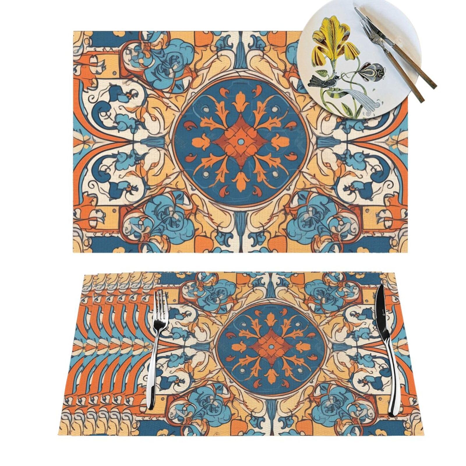 Sets de table tissés lavables pour embellir vos repas de fête et pique-niques en famille
