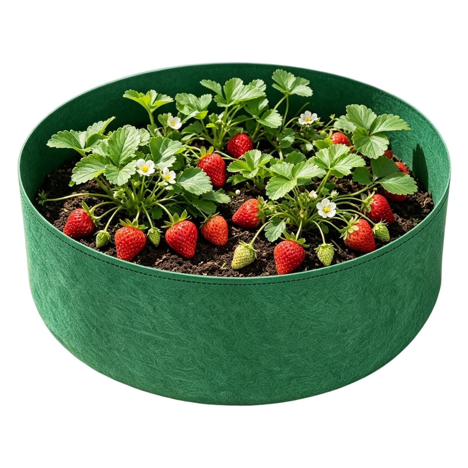 Sacos de tela no tejido para crear un huerto de tomates y fresas en tu patio o terraza