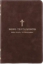 Novo Testamento, NVI, Couro Soft, Cruz Marrom, Leitura Perfeita