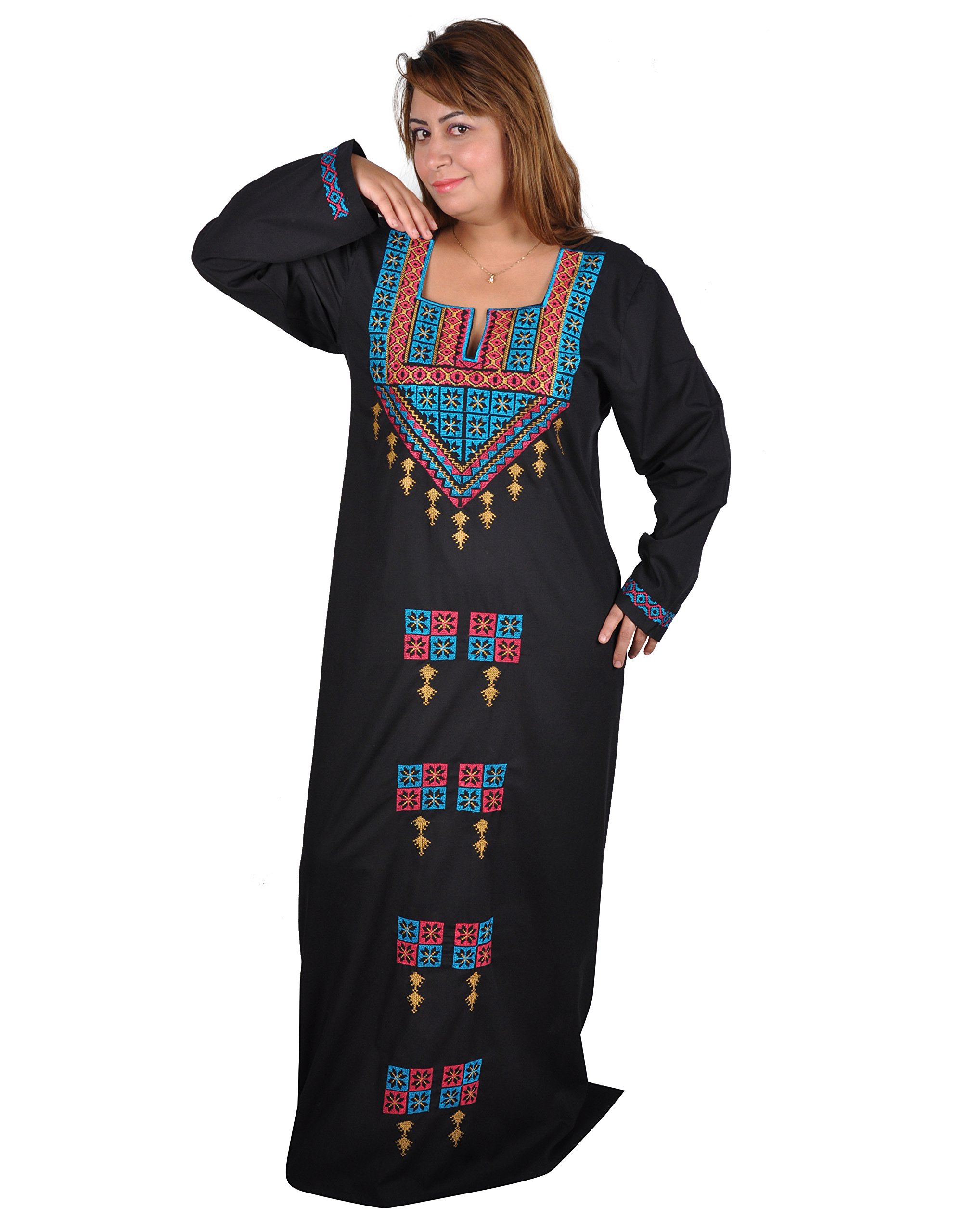 Damen-Kaftan Hauskleid aus 1001 Nacht, schwarz