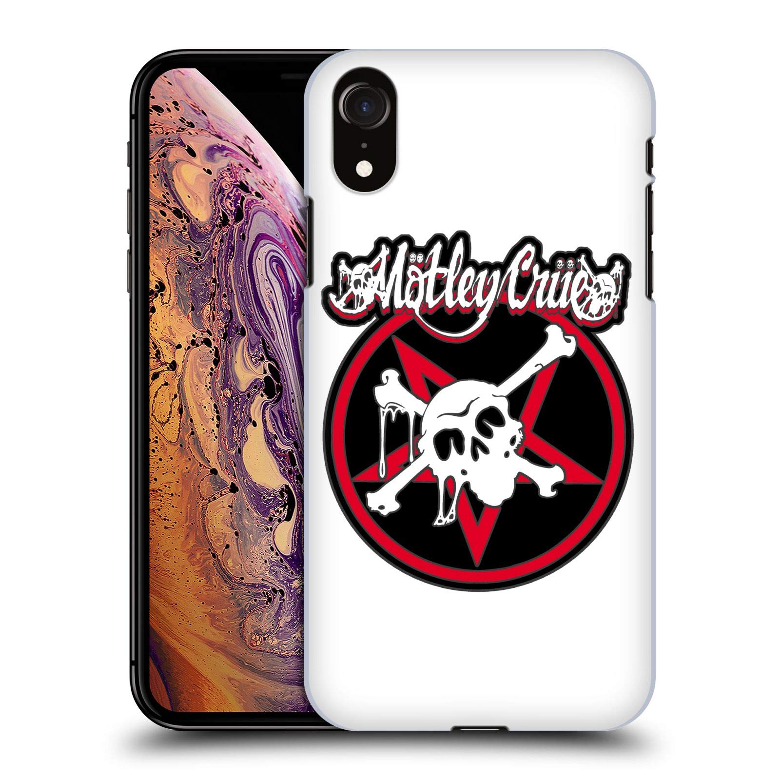 Head Case Designs Officially Licensed Motley Crue Dr. Feelgood Skull Logos Hard Back Case Compatible With Apple iPhone XR