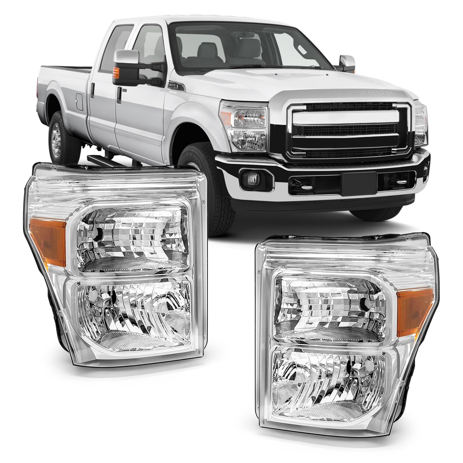 AXLAHA Chrome Housing Headlights