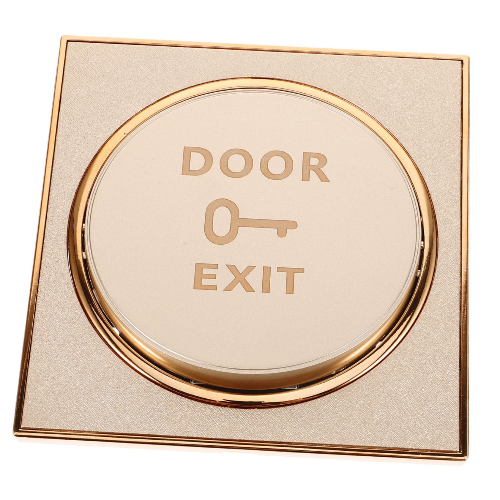 Tofficu 5 Pièces de bouton de contrôle d'accès portes dirigé clé poussoir panneaux muraux couverture de cloche de porte bouton poussoir de sortie de porte Doré
