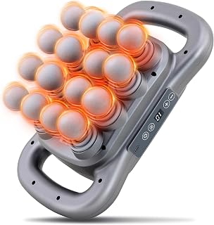 GAXEZO 16 Head Massage Gun: Deep Tissue Percussion Massager with 9 Modes, 2600mAh Battery, Dark Grey - Back Pain Relief