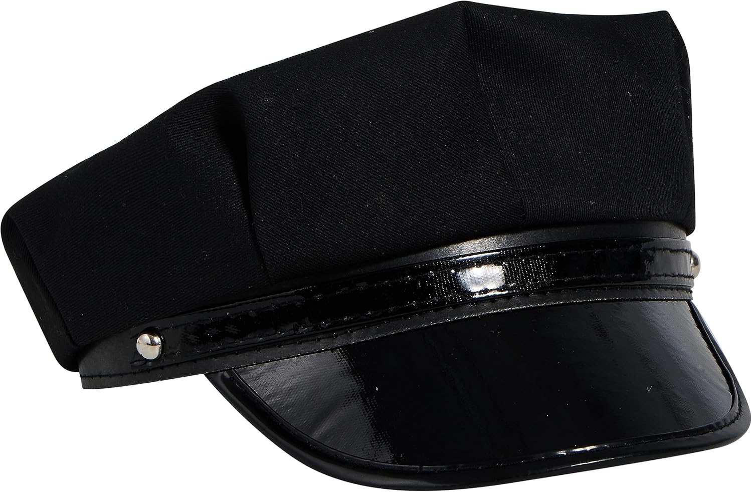 Spooktacular Creations Halloween Black Chauffeur Hat,Taxi Driver Hat,Chauffeur Hats Costume, Limousine Limo Taxi Driver Accessory for Adults for Halloween Cosplay Costume,Theme Parties