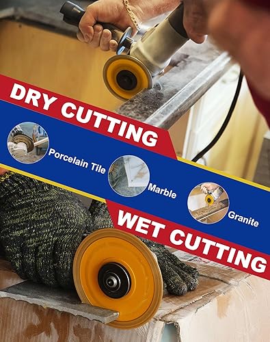 Miniatura 5 de Hoja de sierra de diamante Hoja de corte de porcelana para cortar azulejos de mármoles de granito (5)