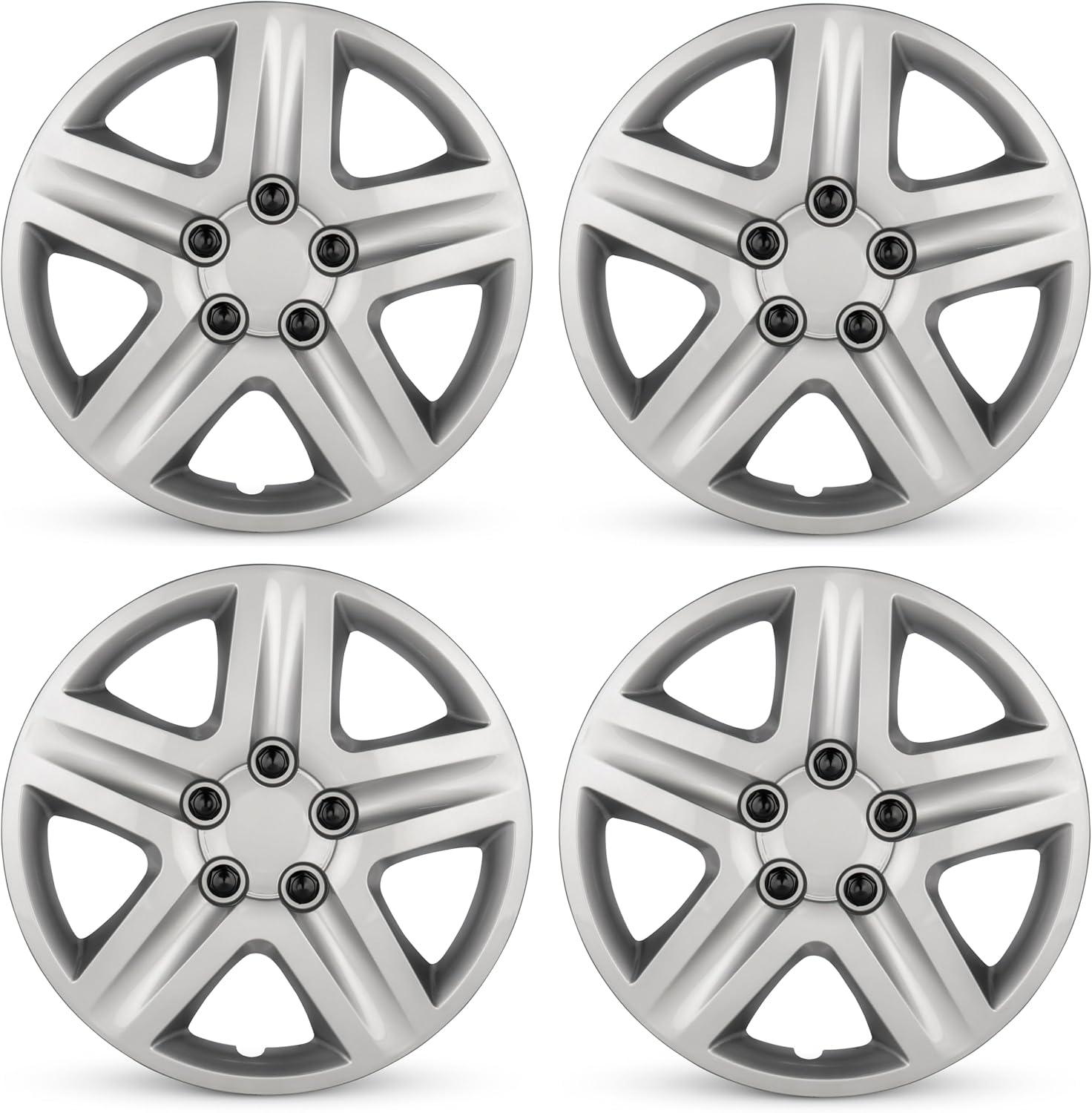 16 inch Hubcap for 2006-2011 Chevrolet Impala Wheel Cover 16 in Hub Cap Silver - Set of 4 Pcs