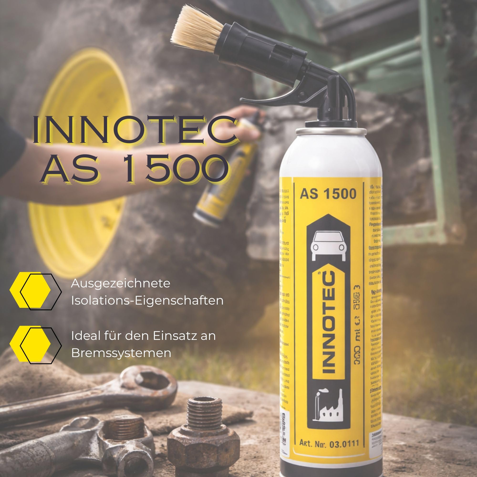 Innotec AS 1500 – Hochtemperatur-Montagefett – Schmier- und Trennmittel für extreme Temperaturen – Wartung & Montage von Bremsanlagen, Schrauben & Maschinenteilen – schützt vor Festfressen & Korrosion