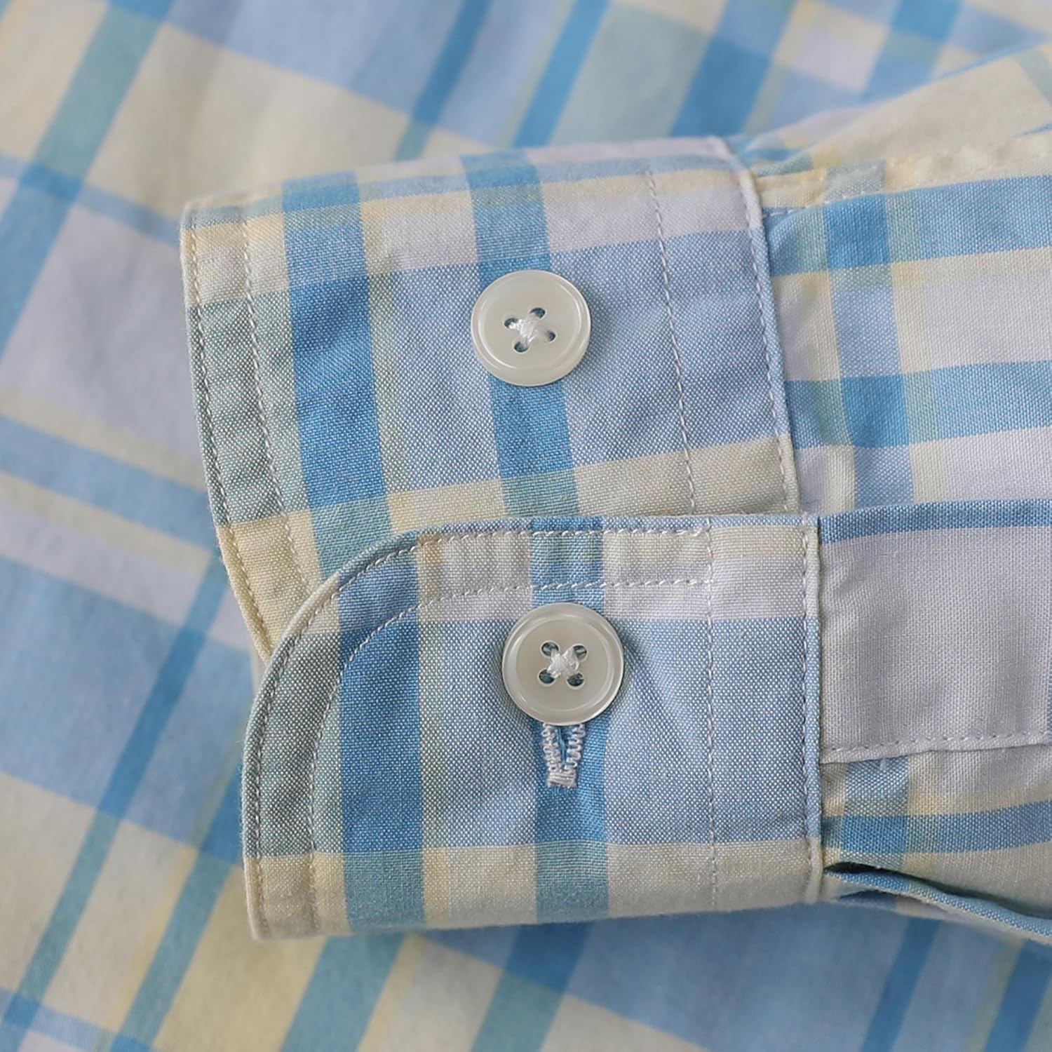 Dubinik® Mens Long Sleeve Button Down Shirts Casual Plaid Shirt with Practical Double Pockets Comfortable and Soft - Image 5