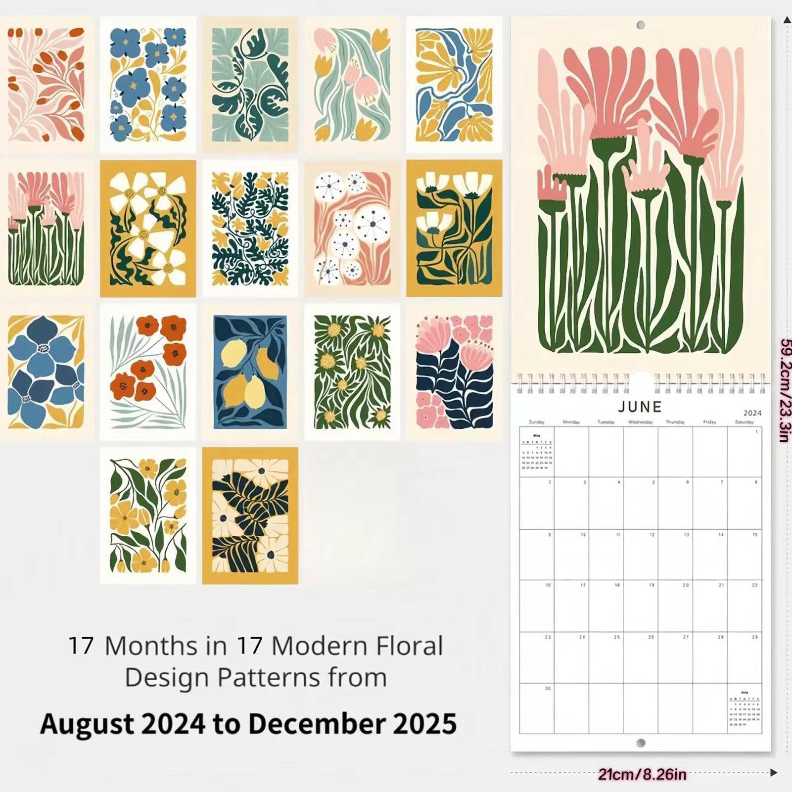 Amazon | 2025 壁掛けカレンダー アート - 抽象アート壁掛けカレンダー