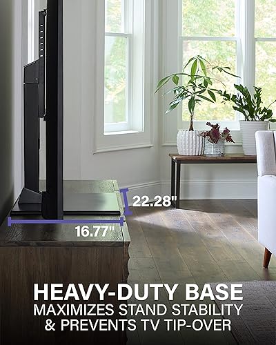Miniatura 5 de SANUS Soporte universal para TV – Base giratoria grande de repuesto para pantallas de hasta 86 pulgadas – Gira 70 grados y altura ajusta 8 pulgadas
