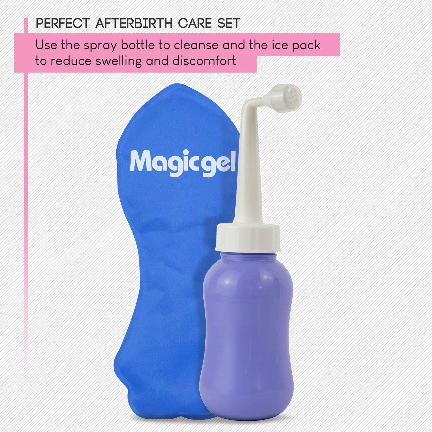 50% оƒƒ Dіѕсоunt Perineal Ice Pack & Bidet Spray Bottle Set - for Cleansing and Reducing Postpartum Pain & Swelling - Reusable Care Kit for Pelvic Discomfort & Hemorrhoids (by Magic Gel)