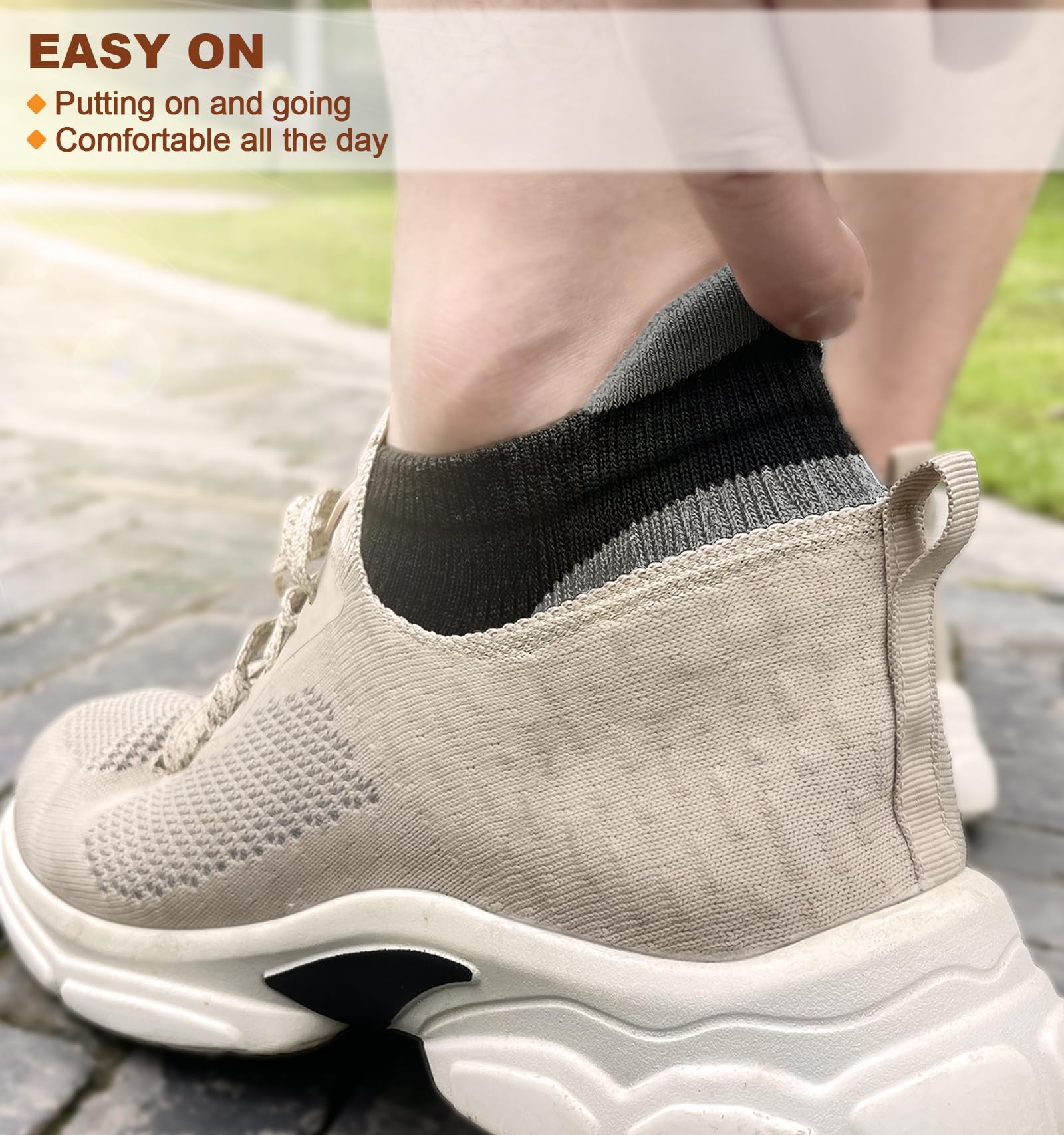 BULLIANT Calzini Uomo Corti 6 paia, Calze Uomo Corte Sportive Traspirante Calze Alla Caviglia,Assorbimento Dell'umidità