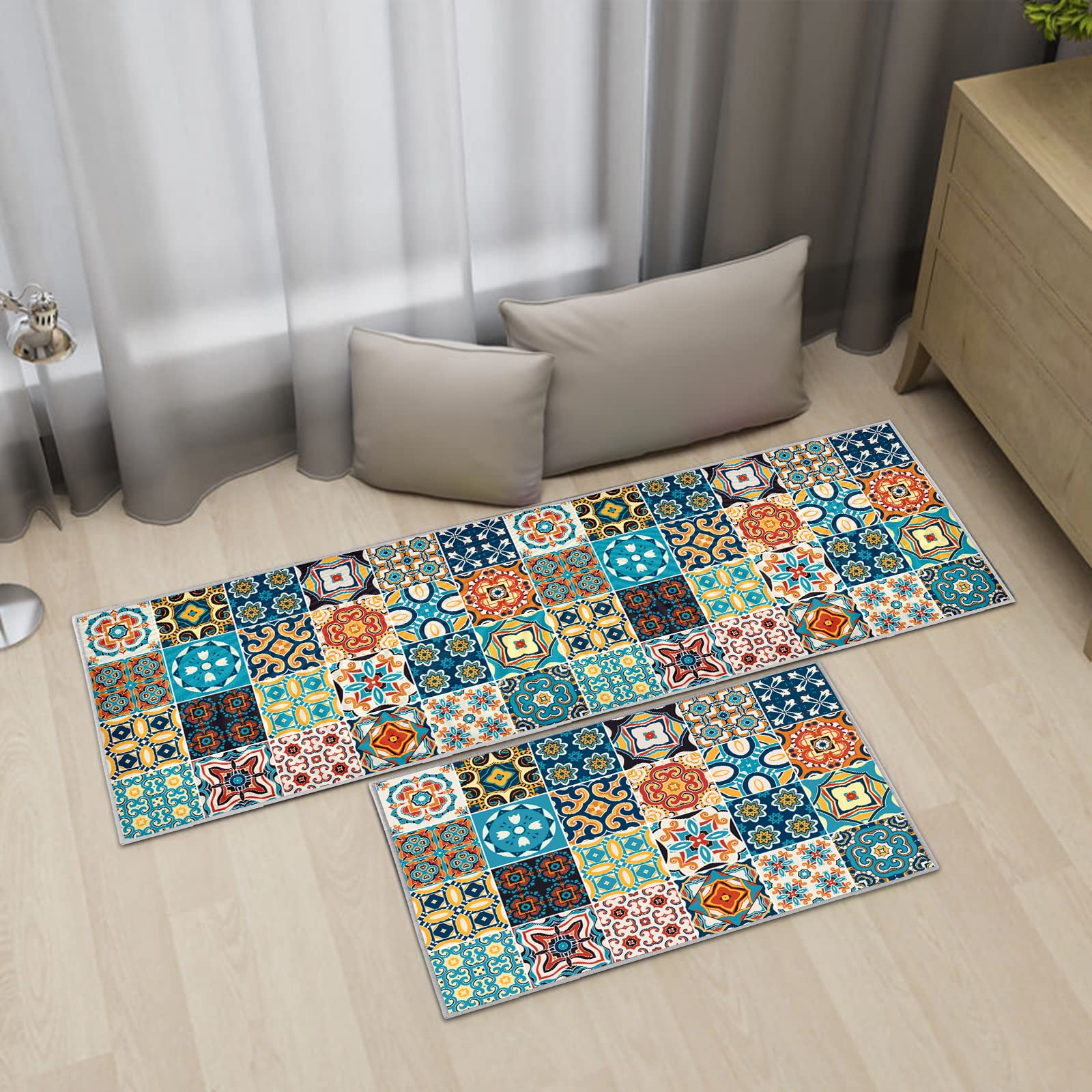 Set Di 2 Tappetini Da Cucina Antiscivolo - 40x60 Cm E 40x120 Cm, Anti-Affaticamento - Foto 7