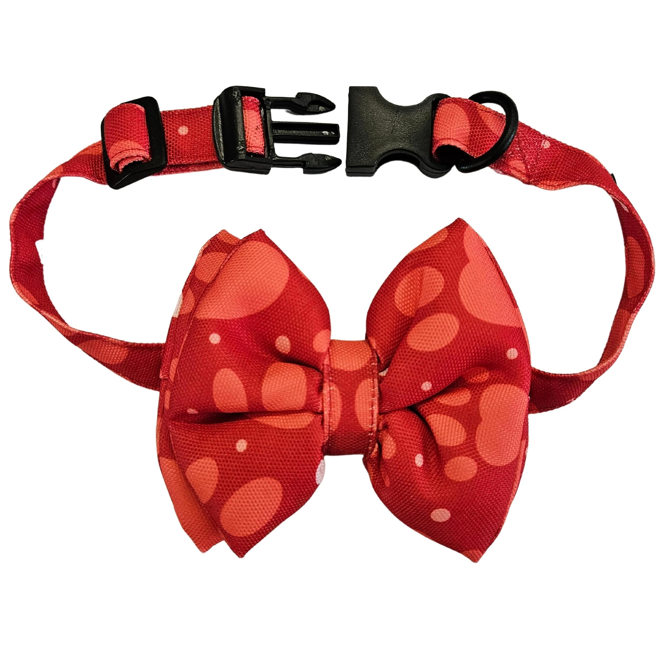 All For Fur Dog Bow Tie | Adjustable Collar Strap with D-Ring | Luxury Pet Accessories | Lightweight & Comfortable Bowtie for Dogs | Bow for Small Dogs | Red Paws (B0CDXY5JS8) Amazon Price History, Amazon Price Tracker