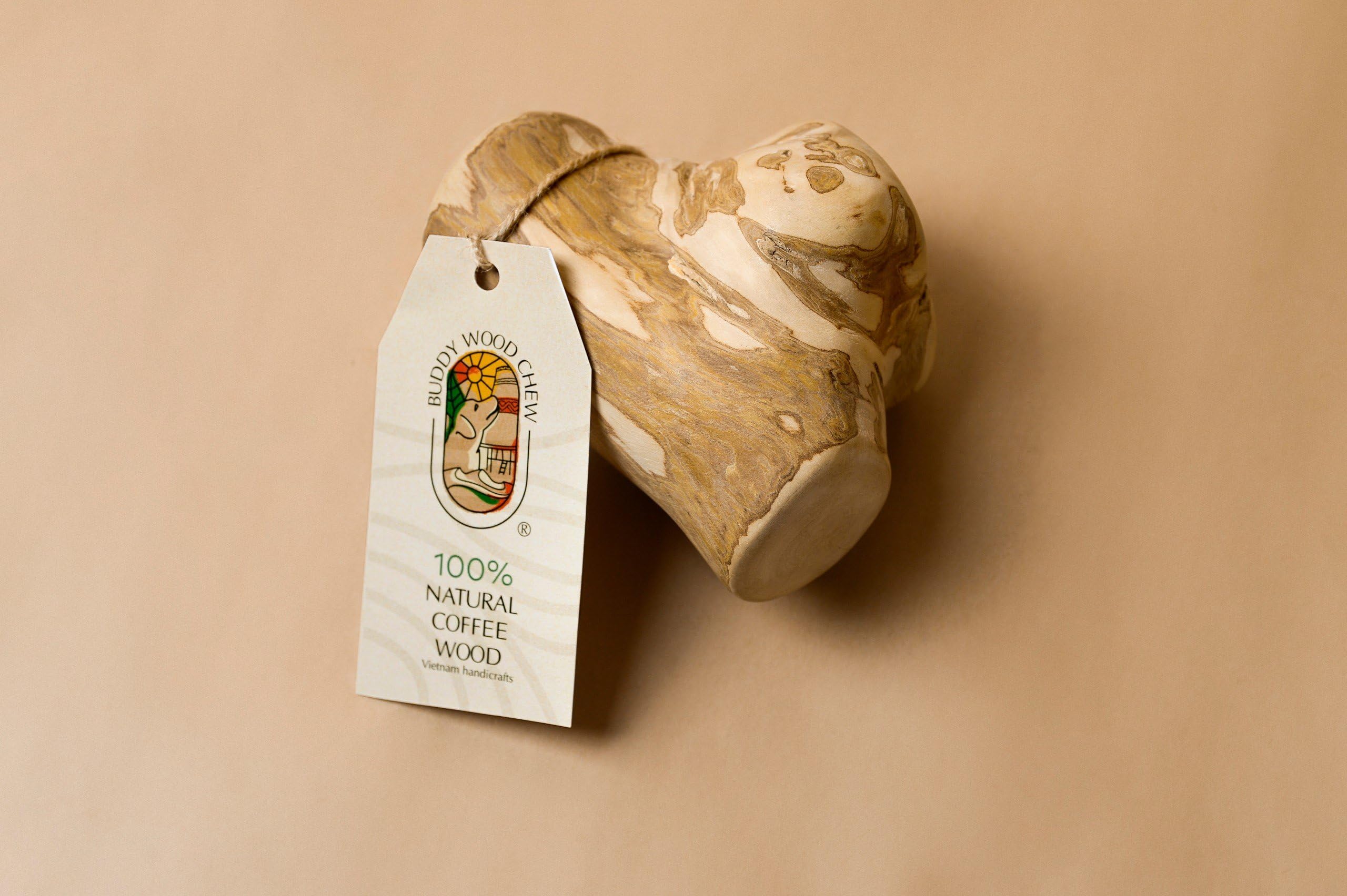 Gomito da masticare per cani, 100% naturale, atossico, sicuro per animali domestici, regalo per animali domestici (L)