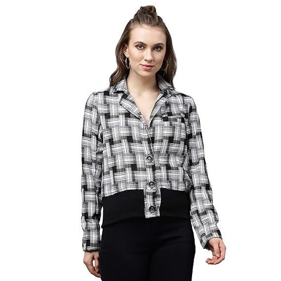 black check coat