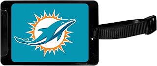 Siskiyou Sports Unisex NFL Miami Dolphins Luggage Tag, Black, 3.25"
