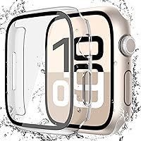 Vista 23 de Misxi [Juego de 2] Funda Impermeable con Botón para Apple Watch SE 2 (2024) Series SE 6 Series 5 Series 4 44mm, Funda de PC Anti-Caída con Protector