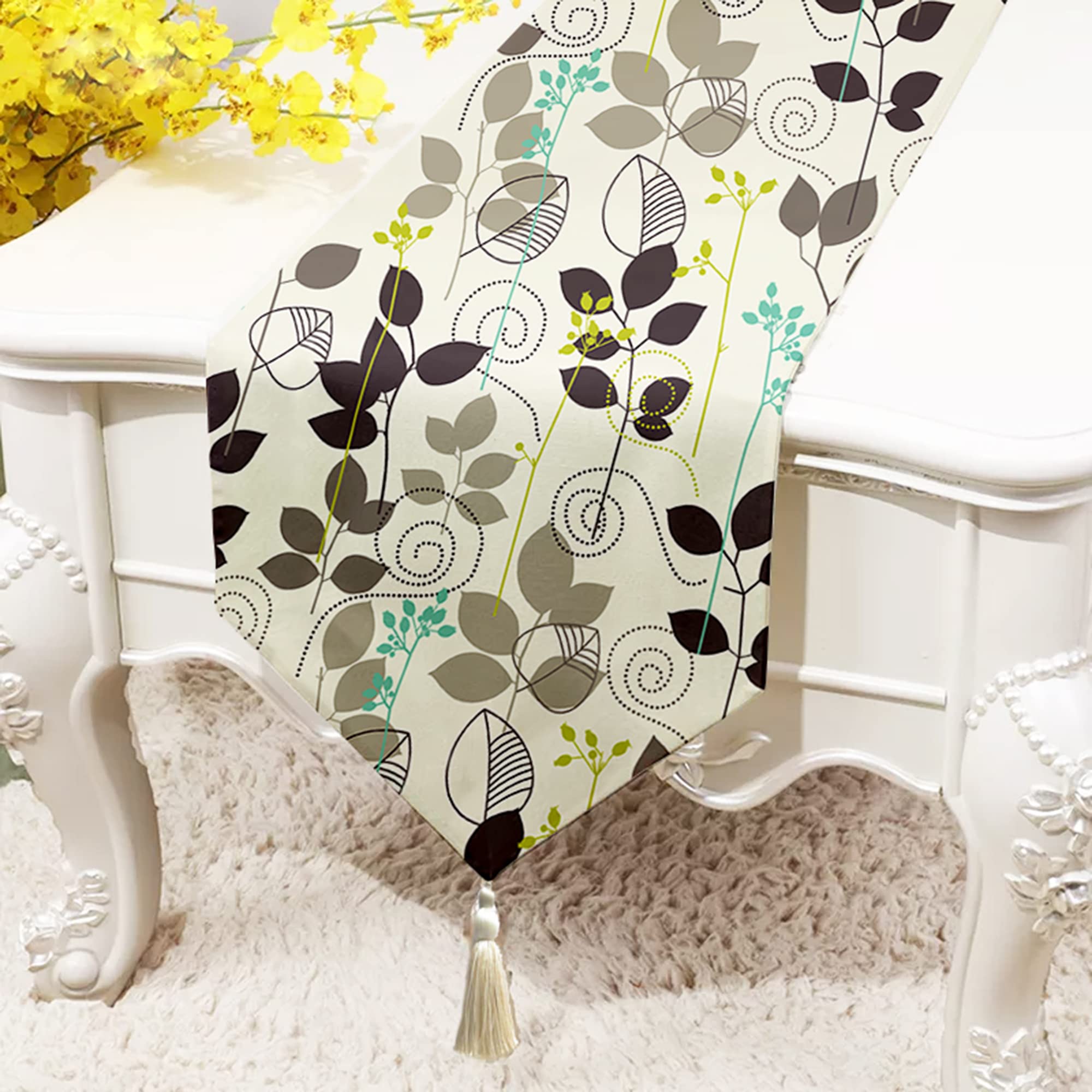 BRICK HOME Table Runner - Geometric Peach Design -5