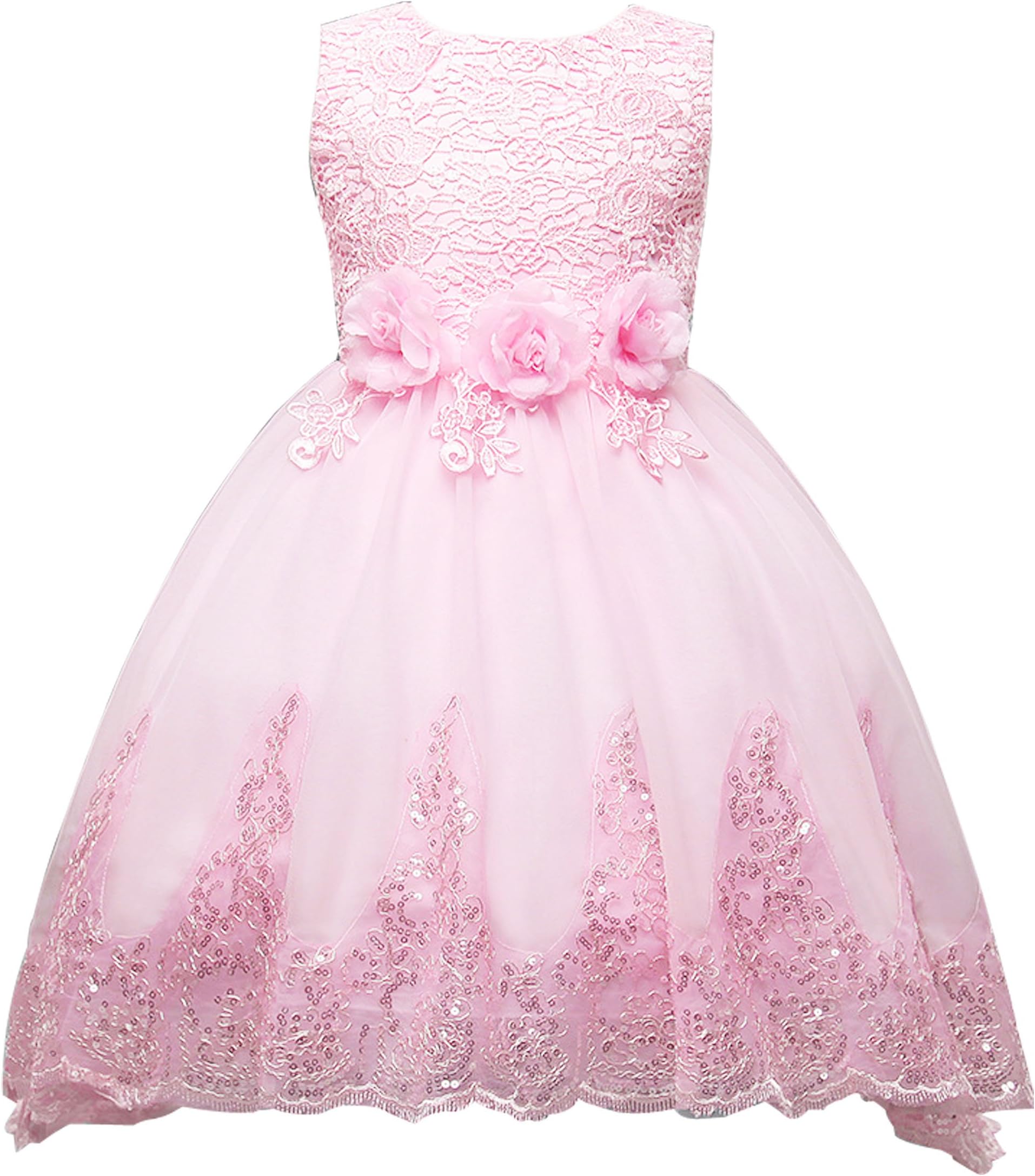 Tutu Ball Gown Sleeveless Lace Court Train Zipper Flower Girl Dresses Kids Pageant