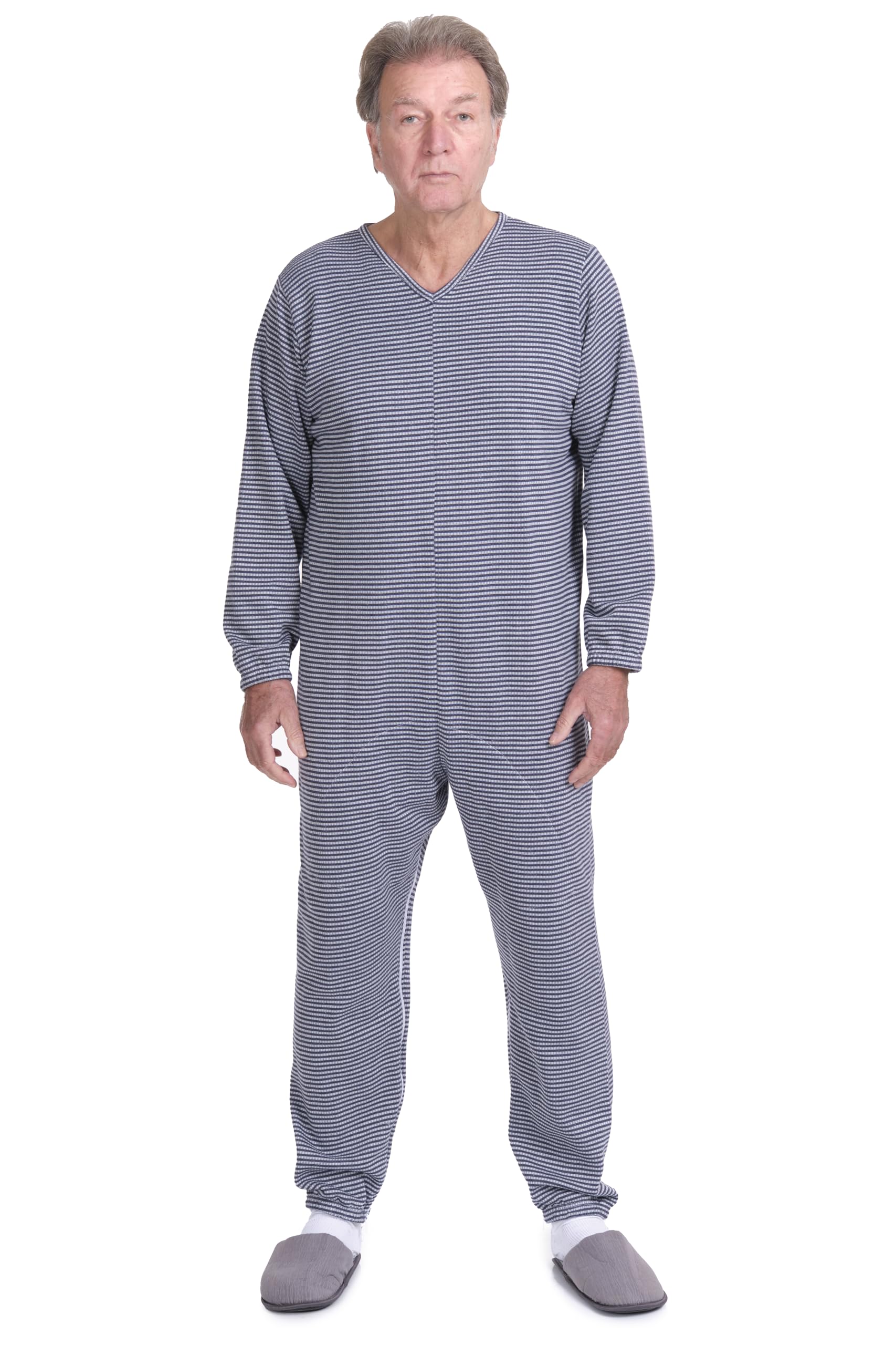 FERRUCCI COMFORT Pijama Tutón Sanitario Comodidad Manga Larga 3 Cremalleras/Cremallera Espalda - Interior Pierna Invierno Tejido Pesado