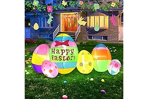 6 FT Long Easter Eggs Inflatable Yard Decorations for Spring and Easter Party Decor