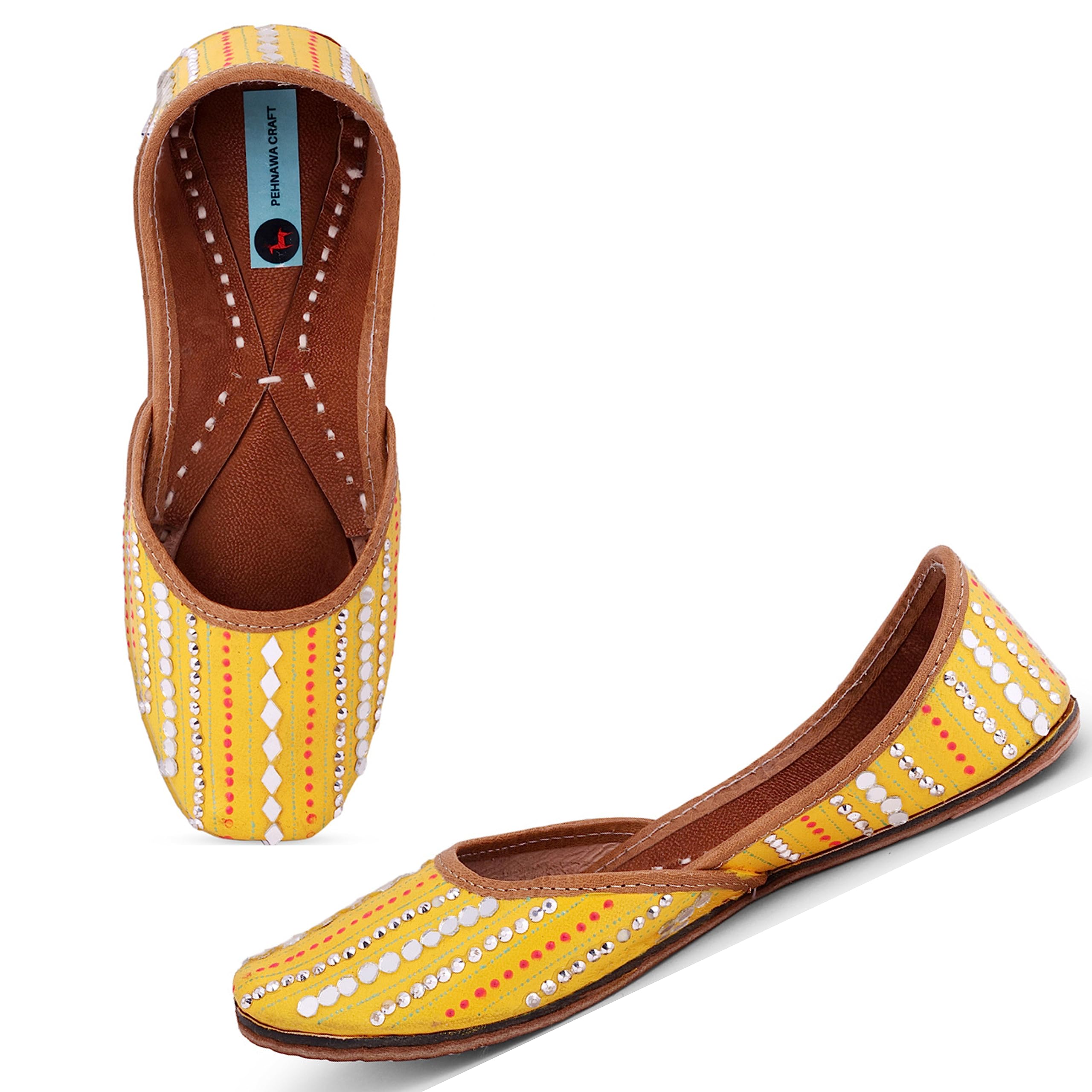 Tarang Punjabi Jutti for Women | Soft Leather Juttis | Bite & Pinch Free Jutis | Ladies Juti | Casual Stylish Mojari for Wedding | Ethnic Stylish Flats for Girls | mojaris for Women-image-8