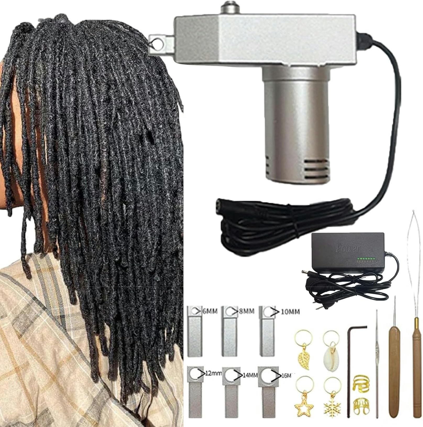 Machine à tresser au crochet pour extensions instantanées de cheveux humains et synthétiques