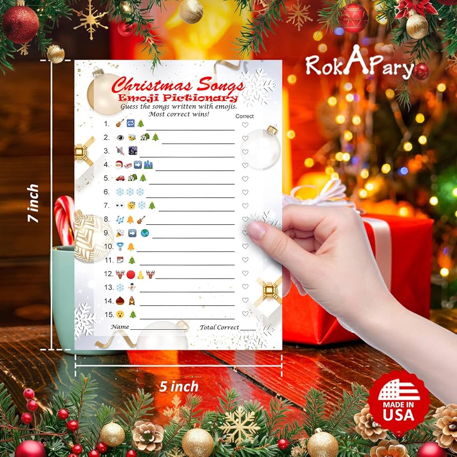 amazon-com-christmas-songs-emoji-guessing-game-christmas-holiday-party-ideas-play-pack-of-30-cards-5-x7-made-in-usa-toys-games for Free Printable Christmas Emoji Games With Answers Amazon.com: Christmas Songs Emoji Guessing Game, Christmas Holiday Party Ideas, Play Pack of 30 Cards 5”x7”. Made in USA : Toys & Games for Free Printable Christmas Emoji Games With Answers