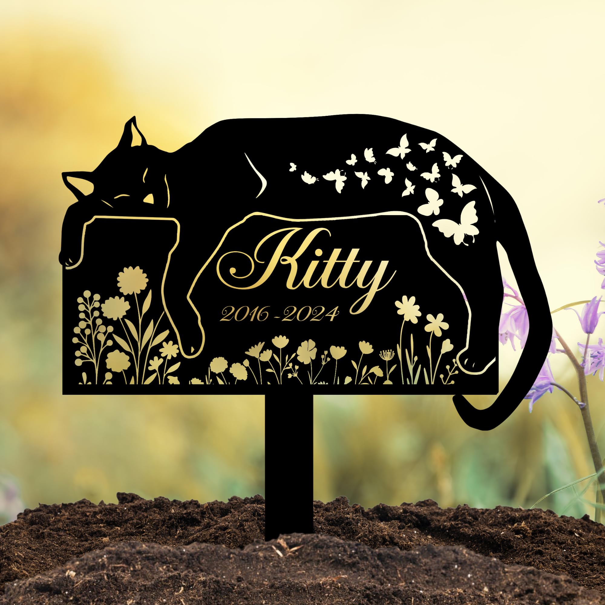 Nestura Personalized Cat Grave Marker - memorials and funerary pet | Mubboo