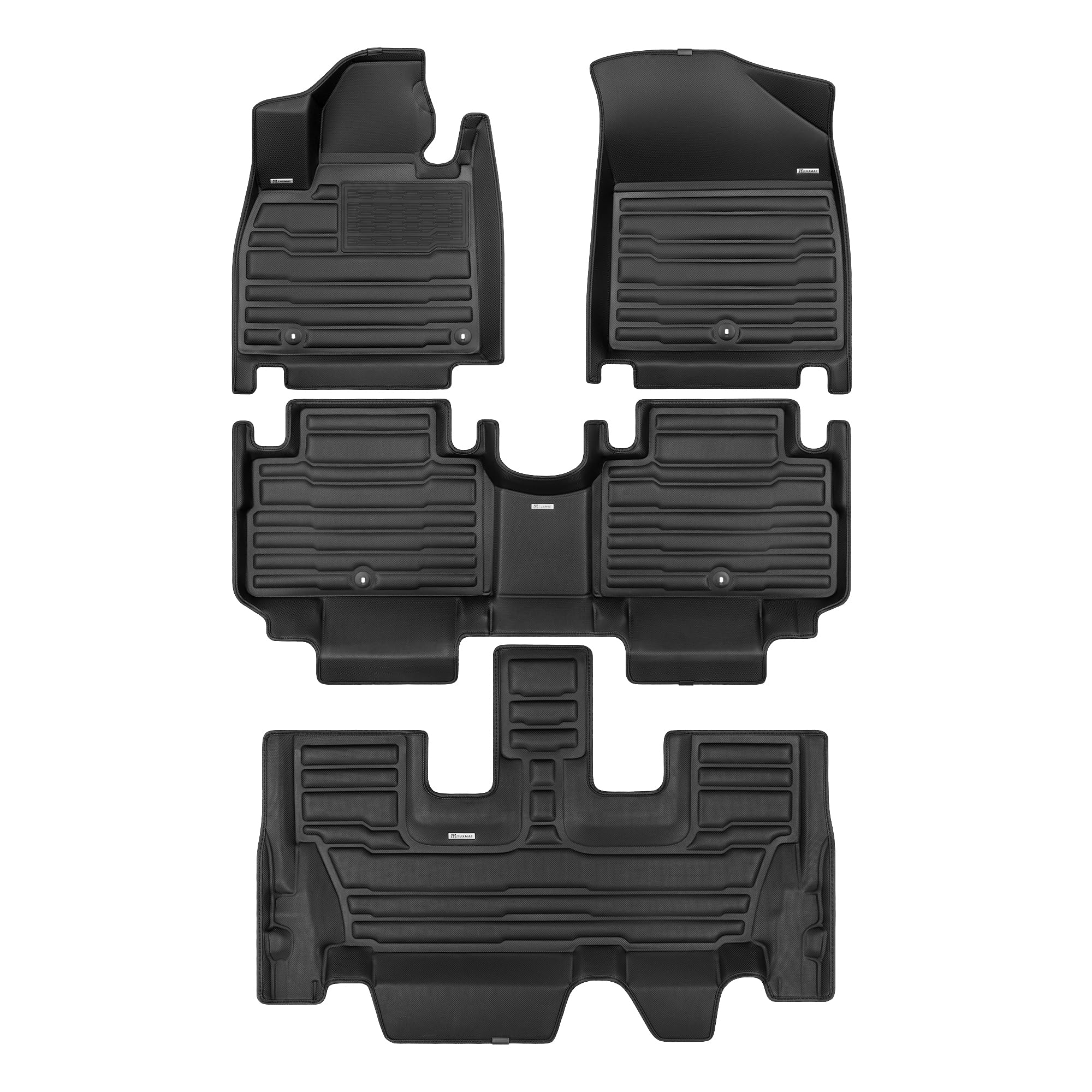 TuxMat - for Land Rover Defender 110 7-Seater 2020-2026 Models - Custom Car Mats - Maximum Coverage, All Weather, Laser Measured - This Full Set