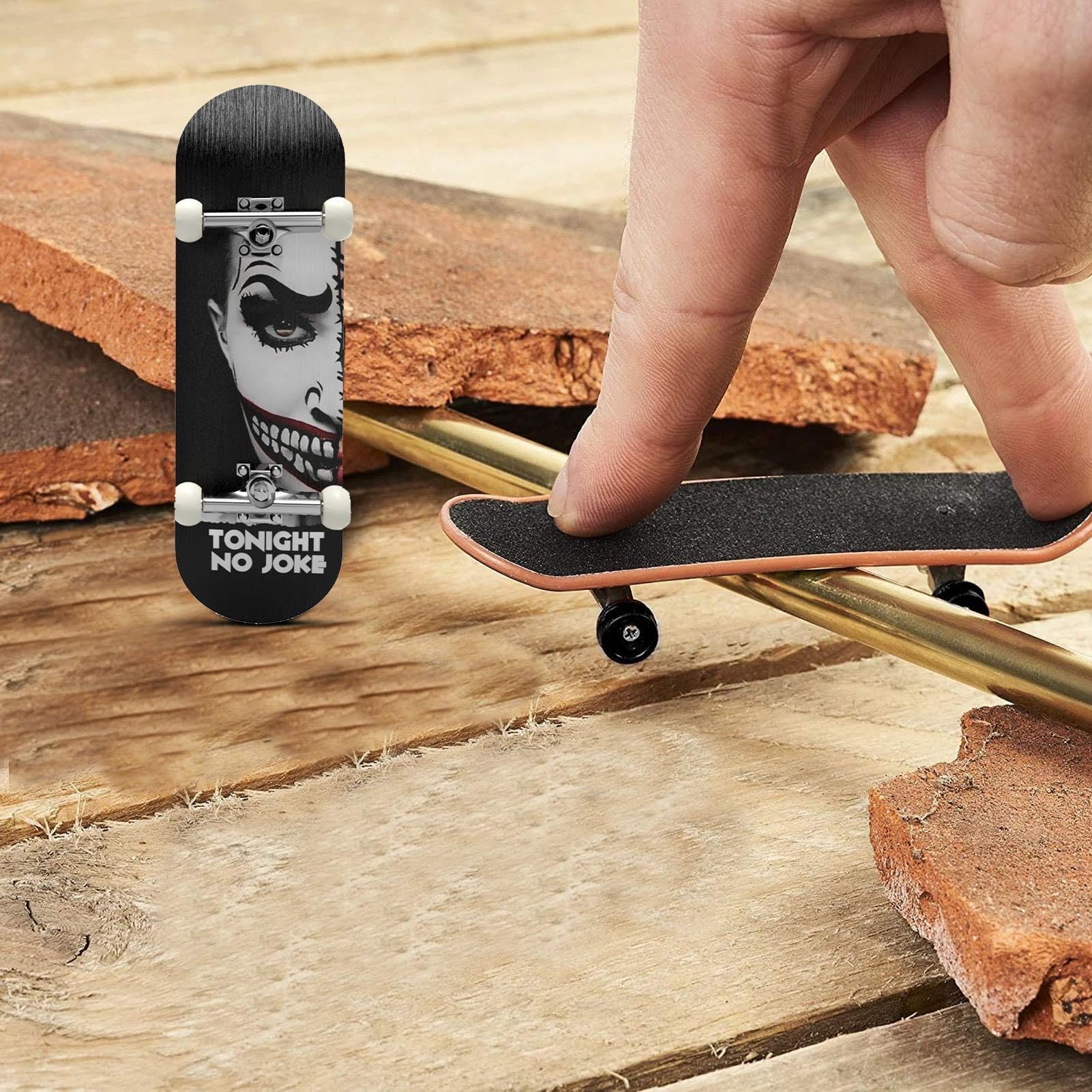 Fingerboard Skateboard, Maple Wooden Alloy Fingerboard, Mini Finger Toys, Upgrade Ball Bearing Wheels - Image 2