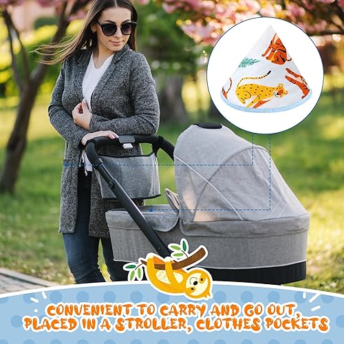 Miniatura 5 de Timgle 10 fundas de terciopelo coral para orina para bebé, fuerte absorción de agua, protector de orina para bebé, gorro de orina reutilizable,