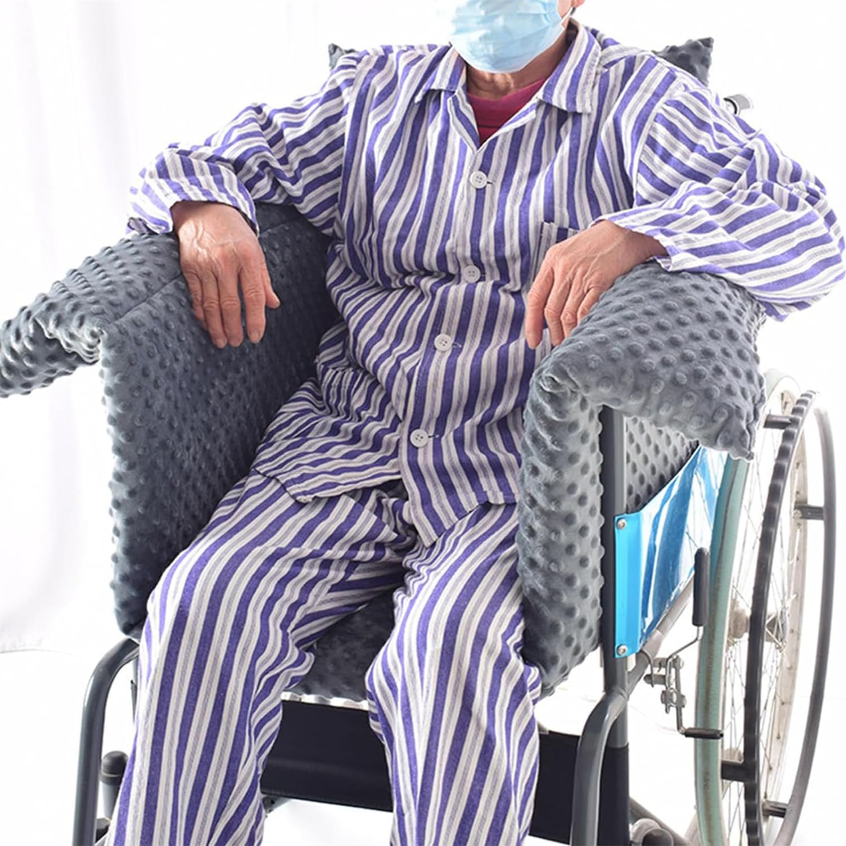 DJFOG Cojín Antiescaras para Silla de Ruedas, Cojín para Silla de Ruedas con Respaldo, Cojín Ergonómico para Asiento, Cojín para Silla de Ruedas para Adultos