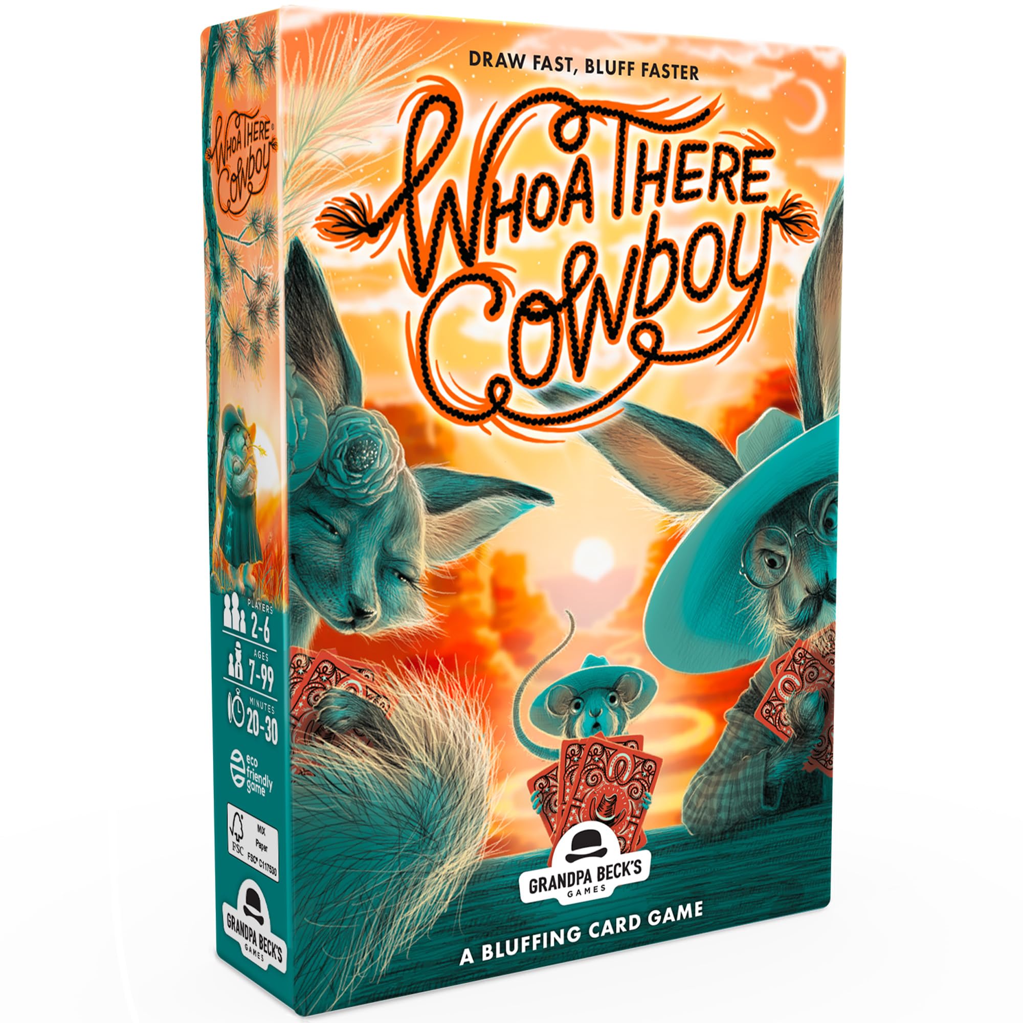 Grandpa Beck's Games Whoa There Cowboy | A Guess Who's Bluffing Card Game | from The Creators of Cover Your Assets | 2-6 Players, Ages 7+