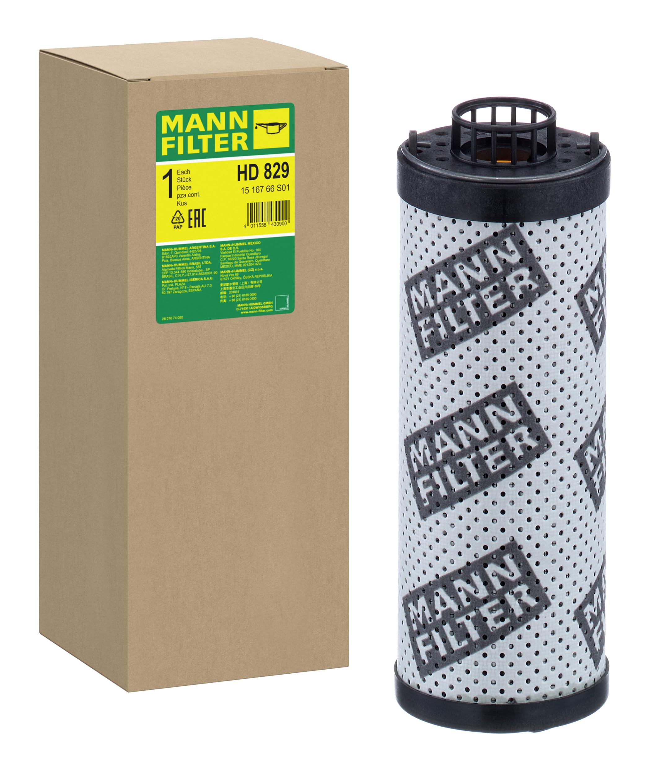 MANN-FILTER HD 829 Hydraulika - MASZYNY BUDOWLANE