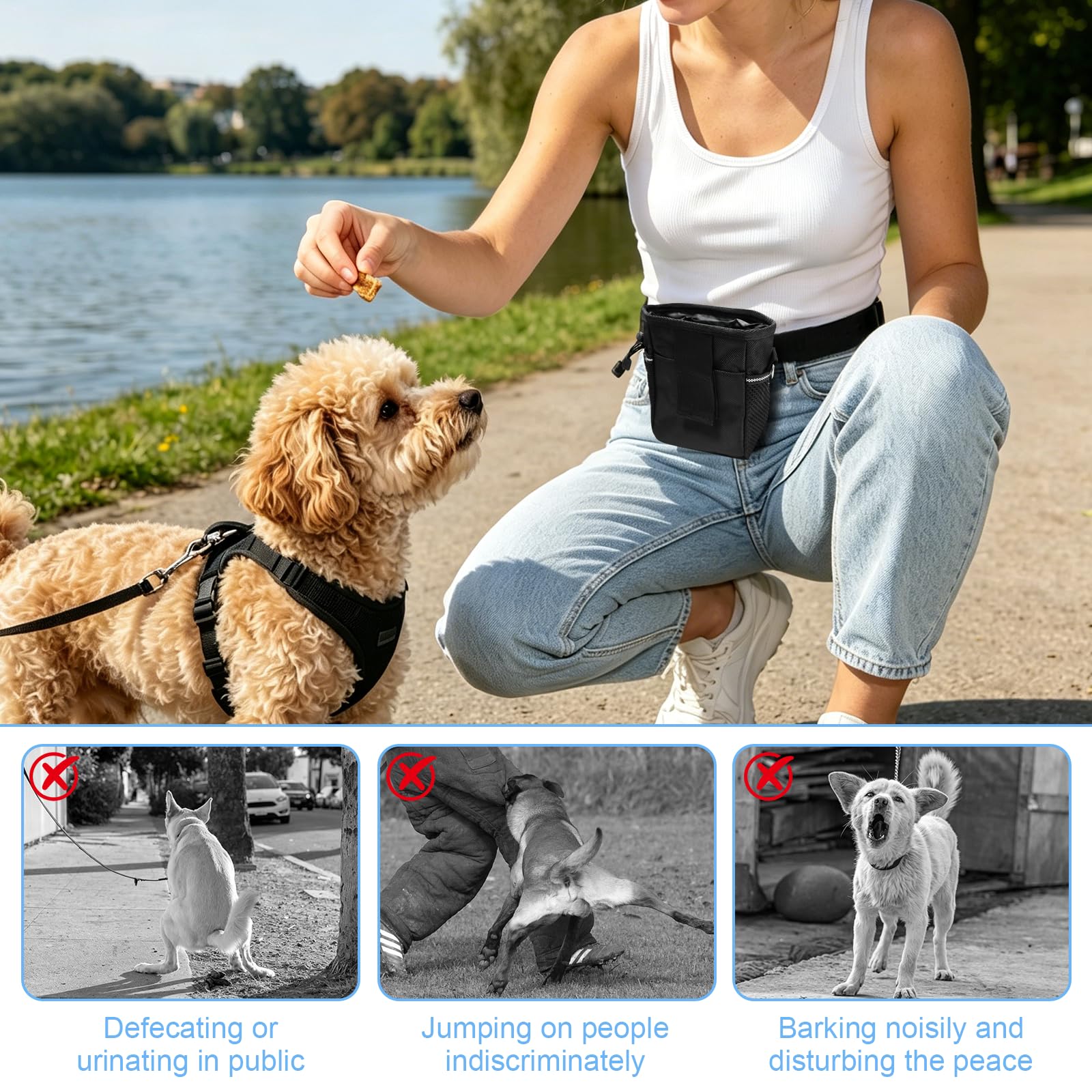 Porta Premietti per Cani, Addestramento Cani Accessori, Sacchetti per Alimenti E Snack per Cani, Adatti per L'addestramento dei Cuccioli O Le Escursioni All'aperto