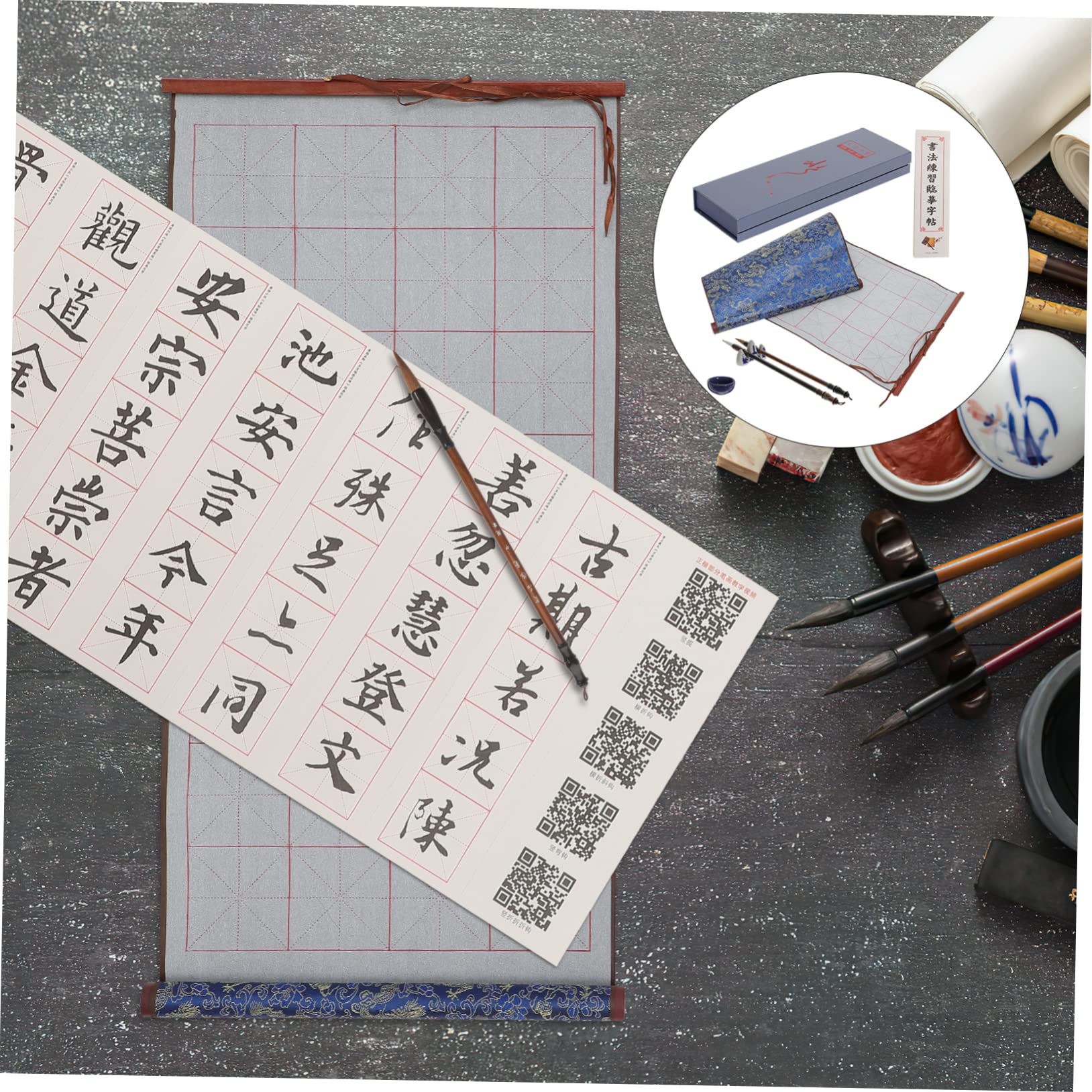 Housoutil Set Panno Calligrafia Riutilizzabile per Principianti, Blu, 1 Box