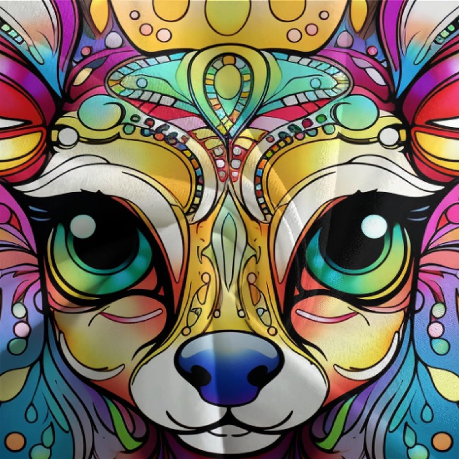 Stampato in 3D Pronipote tibetano Copertina Stampata Microfibra Disegnata Biancheria Da Letto Stile Morbido Set 3 Pezzi,King（220x240cm）, Per Adolescenti E Adulti