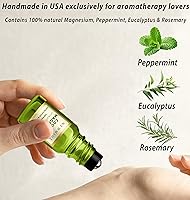 Vista 4 de Rollo de migraña en barra para aliviar el dolor de cabeza con magnesio, aceite esencial de eucalipto, aceite esencial de eucalipto para sinusitis