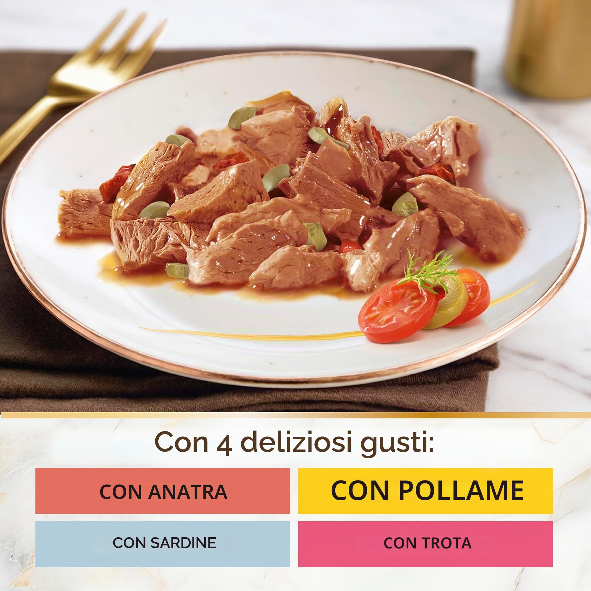 Gourmet A la Carte cibo per gatti bagnato, mix di varietà, confezione da 12 (12 x 4 bustine da 85 g)