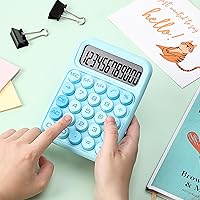 Vista 7 de Mr. Pen - Calculadora con interruptor mecánico, 12 dígitos, pantalla LCD grande, calculadora azul con botones grandes, suministros para el regreso