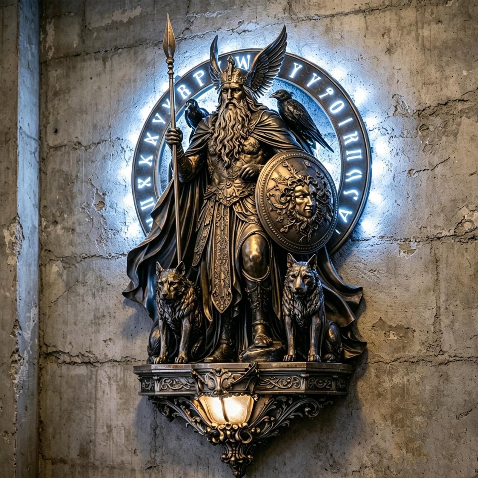 Lampada da parete gotica | Lampada da camera con angelo – Decorazione da parete Luci notturne | per i proprietari di abitazioni, soggiorno, camera da letto, studio, dormitorio, appartamento