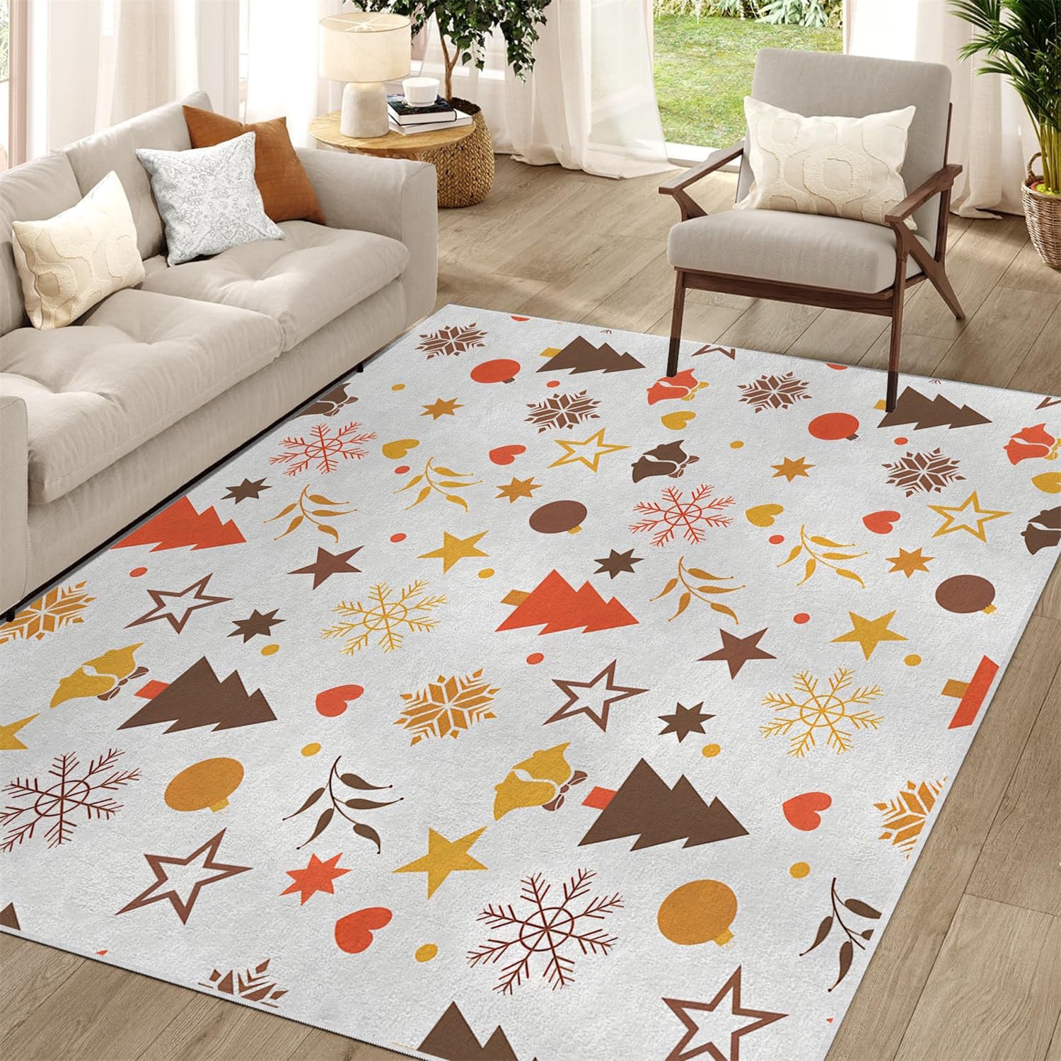 Tapis de Porte Lavable Flocon de Neige pour Entrée et Chambre